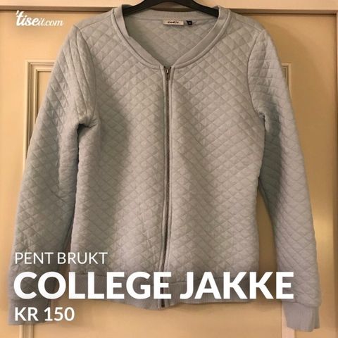 Lysblå College Jakke