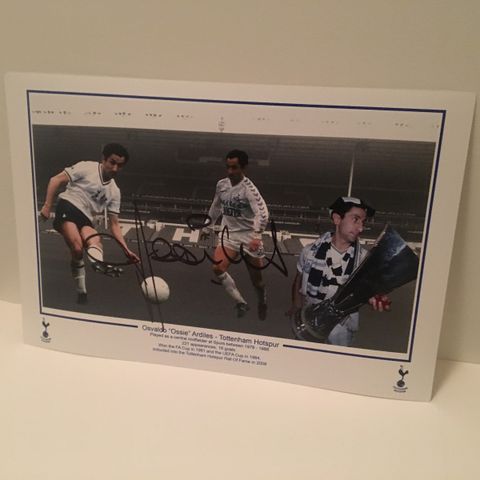 Tottenham Hotspur - Osvaldo Ardiles 30x20 cm signert fotocollage