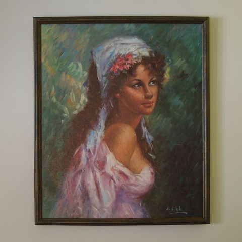 Maleri - 50 x 60 cm  "Jeanne"