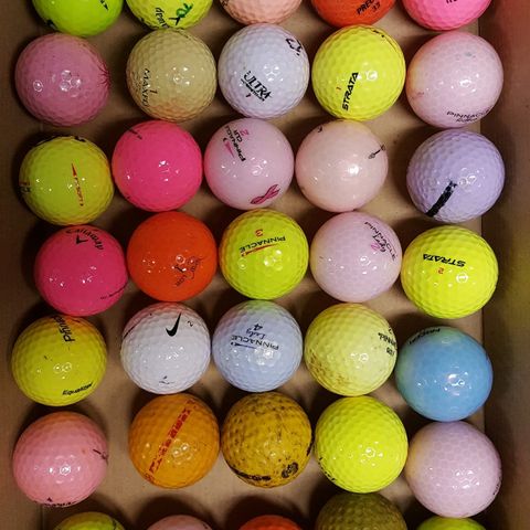 Golfballer farget eller mønstret Kr 3,50 Har kun 200