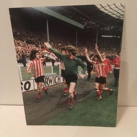 Sunderland - Jim Montgomery 20x25 cm fotografi med autentisk signatur