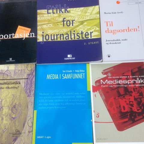 Lærebøker/pensumbøker i journalistikk - KUPP 50kr pr bok