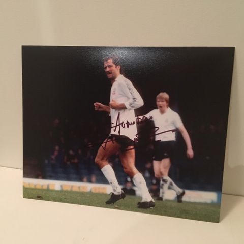 Bolton Wanderers - Frank Worthington autentisk signert 25x20 cm fotografi