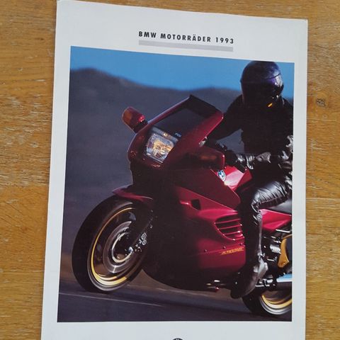 Brosjyre BMW motorsykkelprogram 1993