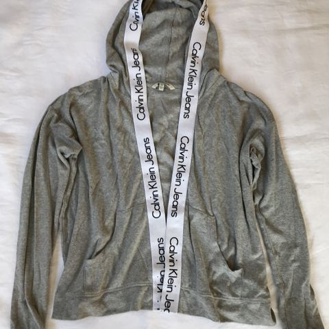 Calvin Klein hoodie hettegenser jakke grå XS