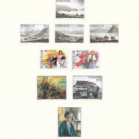 Stamps Færøyene/The Faroe Islands 1985-87