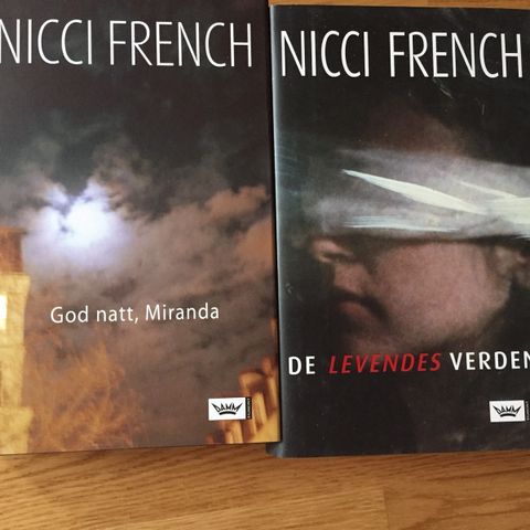 De levendes verden.   God natt, Miranda. av Nicci French.  Innb bøker