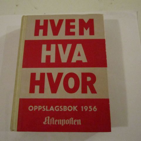 HVEM HVA HVOR 1956