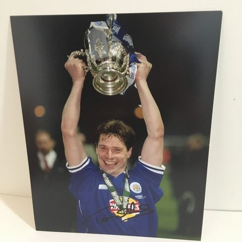 Leicester City - Tony Cottee autentisk signert 20x25 cm stort fotografi