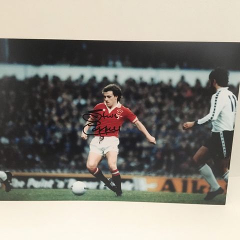 Manchester United - Steve Coppell autentisk signert A4-fotografi med COA