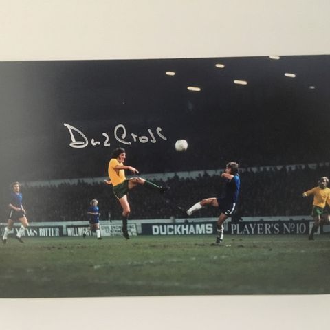 Norwich City - David Cross 25x20 cm fotografi med autentisk signatur