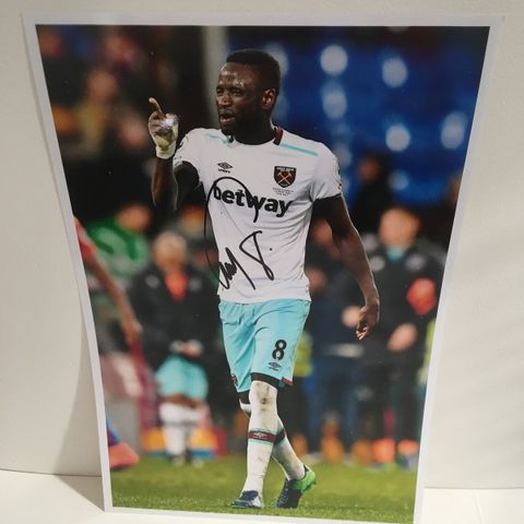 West Ham United - Cheikhou Kouyate signert A4-fotografi