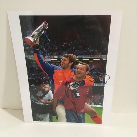 West Ham United - Ludek Miklosko og Jimmy Walker autentisk signert fotografi
