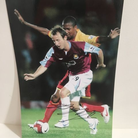 West Ham United - Lee Bowyer autentisk signert A4-fotografi med COA