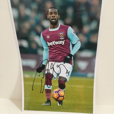 West Ham United - Pedro Obiang autentisk signert A4-fotografi