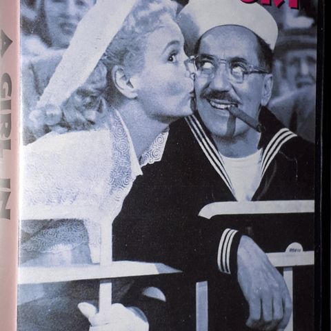 VHS SMALL BOX. A GIRL IN EVERY PORT.GROUCHO MARX.