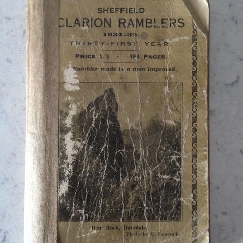 Vintage 1931 Sheffield Clarion Ramblers Pocket Book