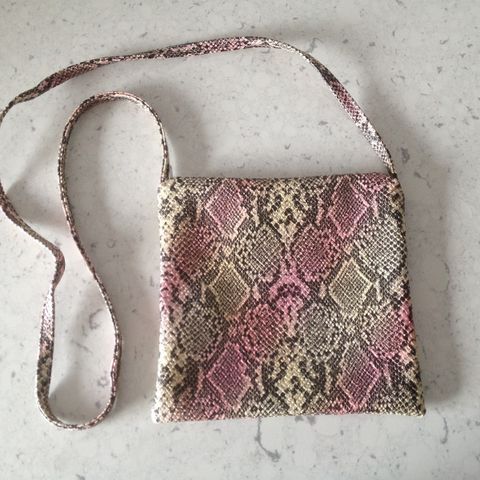 Snake Skin Effect Shoulder Hand Bag