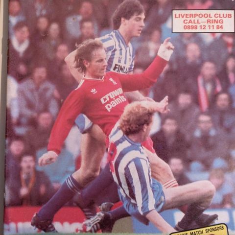 Fotballprogram Liverpool vs Chelsea 1986/87