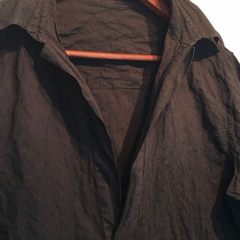 Stilig herre-tunika ‘Costume National Homme’ sort bomull/lin  Størrelse M/L