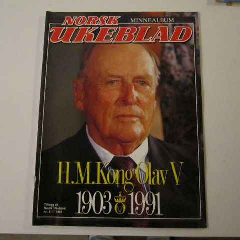 NORSK UKEBLAD - H.M.KONG OLAV V - 1903 - 1991