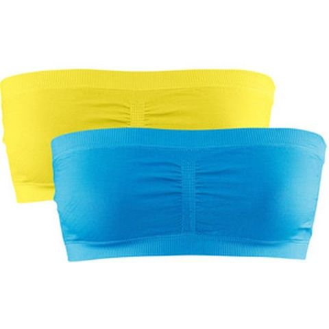 3 for 2, blue and yellow gul sett komplet 2 stk  Bandeau topp H&M XS 34 top