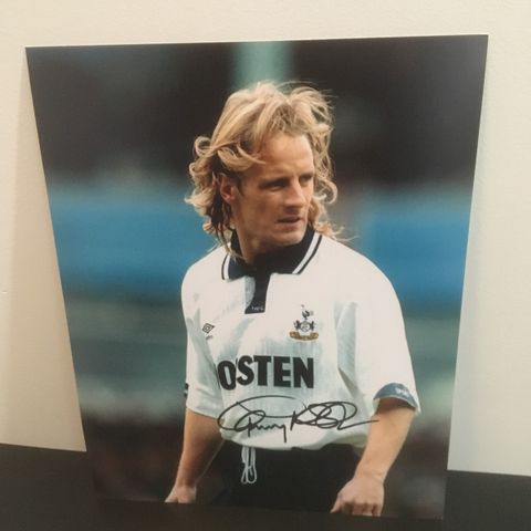 Tottenham Hotspur - Paul Walsh signert 20x25 cm fotografi med COA