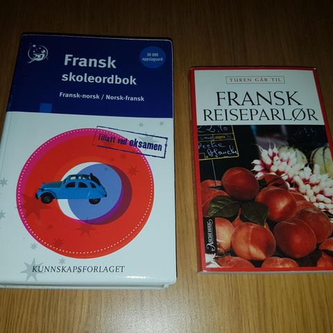 Fransk orbok & Reiseparlør selges samlet!!