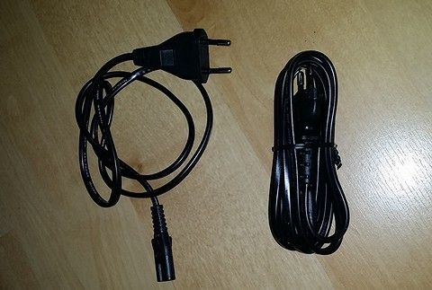 radiokabel Strømkabel 2-polet korte 20 cm ... vanlige 1-2M ... lange 5M