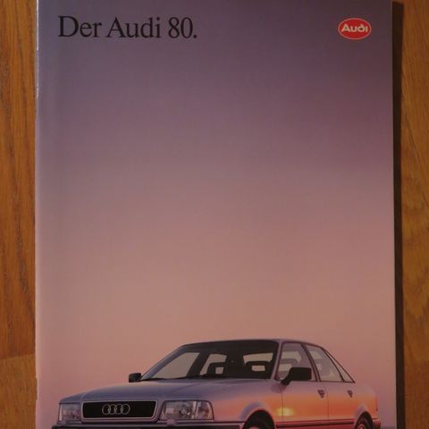 Brosjyre Audi 80 1993 (utgave 7/1992)