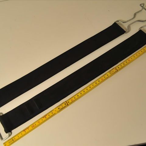 K. Hartwall gummi-belter/stropper, 63 cm lange, og nylon-stropper m/borrelås
