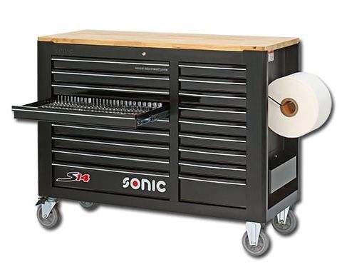 Sonic Verktøyvogn S14 - verktøyskap - verktøytralle - 600 deler - proff kvalitet