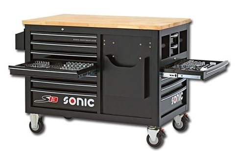 Sonic Verktøyvogn S13 - verktøyskap - verktøytralle - 540 deler - proff kvalitet