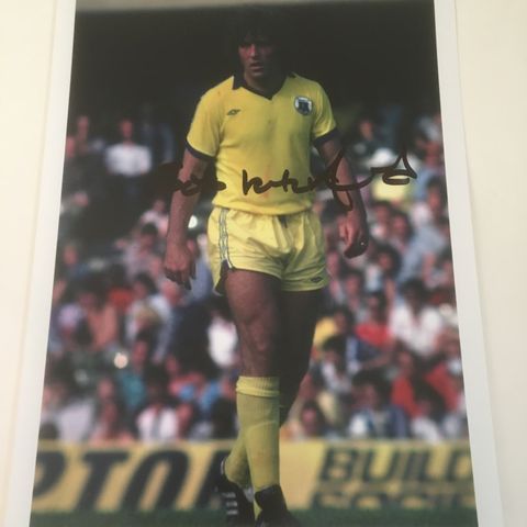 Everton - EFC-legende Bob Latchford signert 20x25 cm fotografi