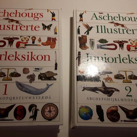 Aschehougs illustrerte juniorleksion bind 1 og 2