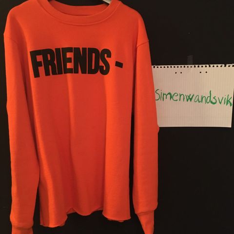 Vlone oransje crewneck sjelden