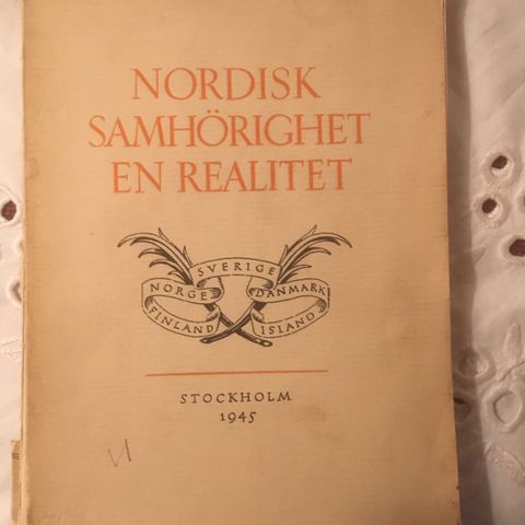 BokFrank: Föreningen Norden; Nordisk samhörighet - en realitet (1946) På svensk