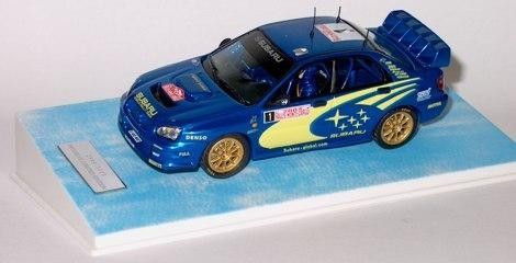 Modellbiler i 1:43 skala fra SWRT/Prodrive (Subaru World Rally Team)