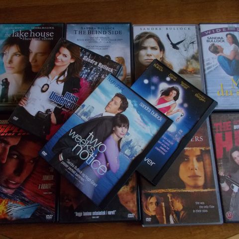 DVD  Sandra Bullock filmer.       Norske tekster