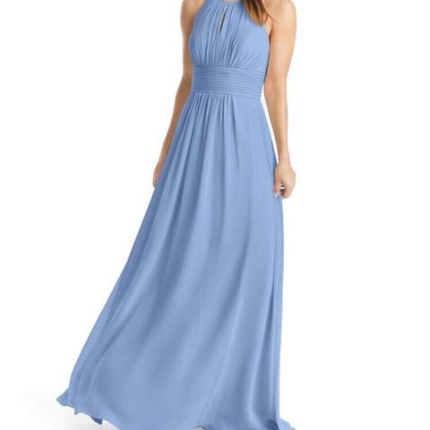 Azazie steel blue kjole