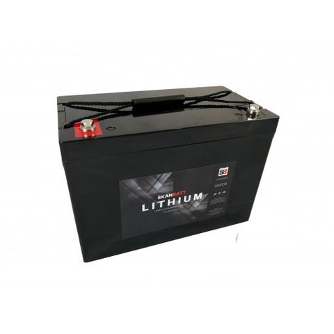 SKANBATT Lithium Batteri 12V 100AH 100A BMS Kampanjepris!