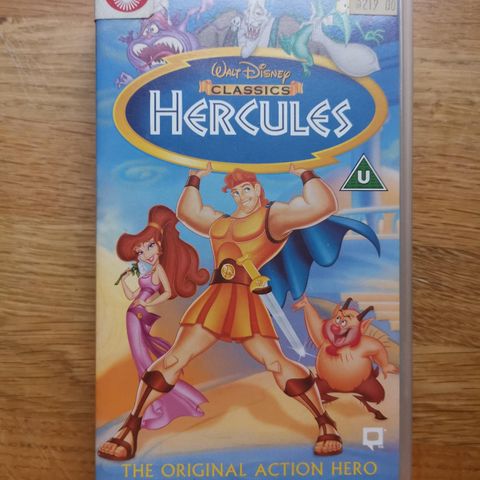 Hercules Disney på VHS. UK import så er på engelsk