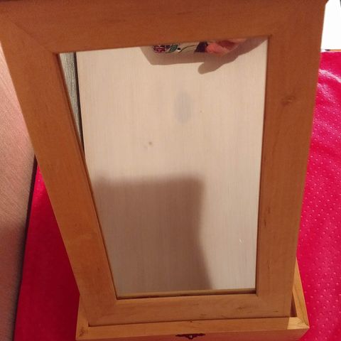 Sminkespeil/Barberspeil.Tre.Wood.IKEA VINTAGE
