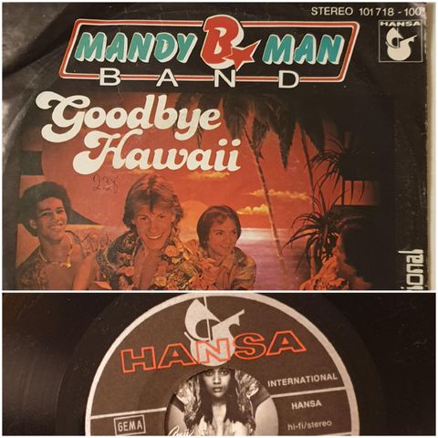 VINTAGE SINGEL/ VINYL  - MANDY & MAN BAND 