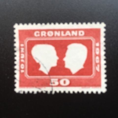 Grønland 1967 Prinsesse Margrethe og Grev Henris bryllup AFA 67 Stemplet