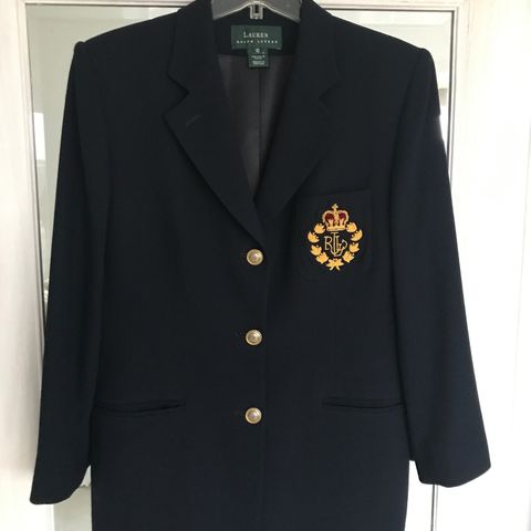 Mørkblå Ralph Lauren blazer str. 36-38 ikke brukt