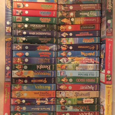 Disney klassikere og andre Disney filmer, VHS