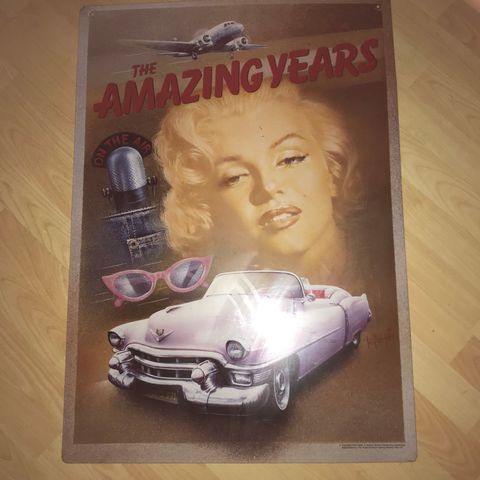 Metallbilde/Plakat «Amazing Years 80x60