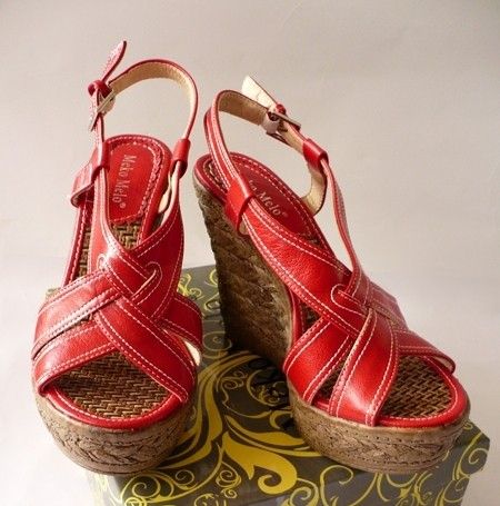 3 for 2, wedges sandals 37 platform rød kile sandaler sko shoes