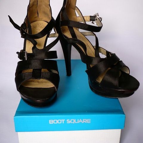 3 for 2, black heel sandals 37 platform sandaler sko shoes bryllup wedding